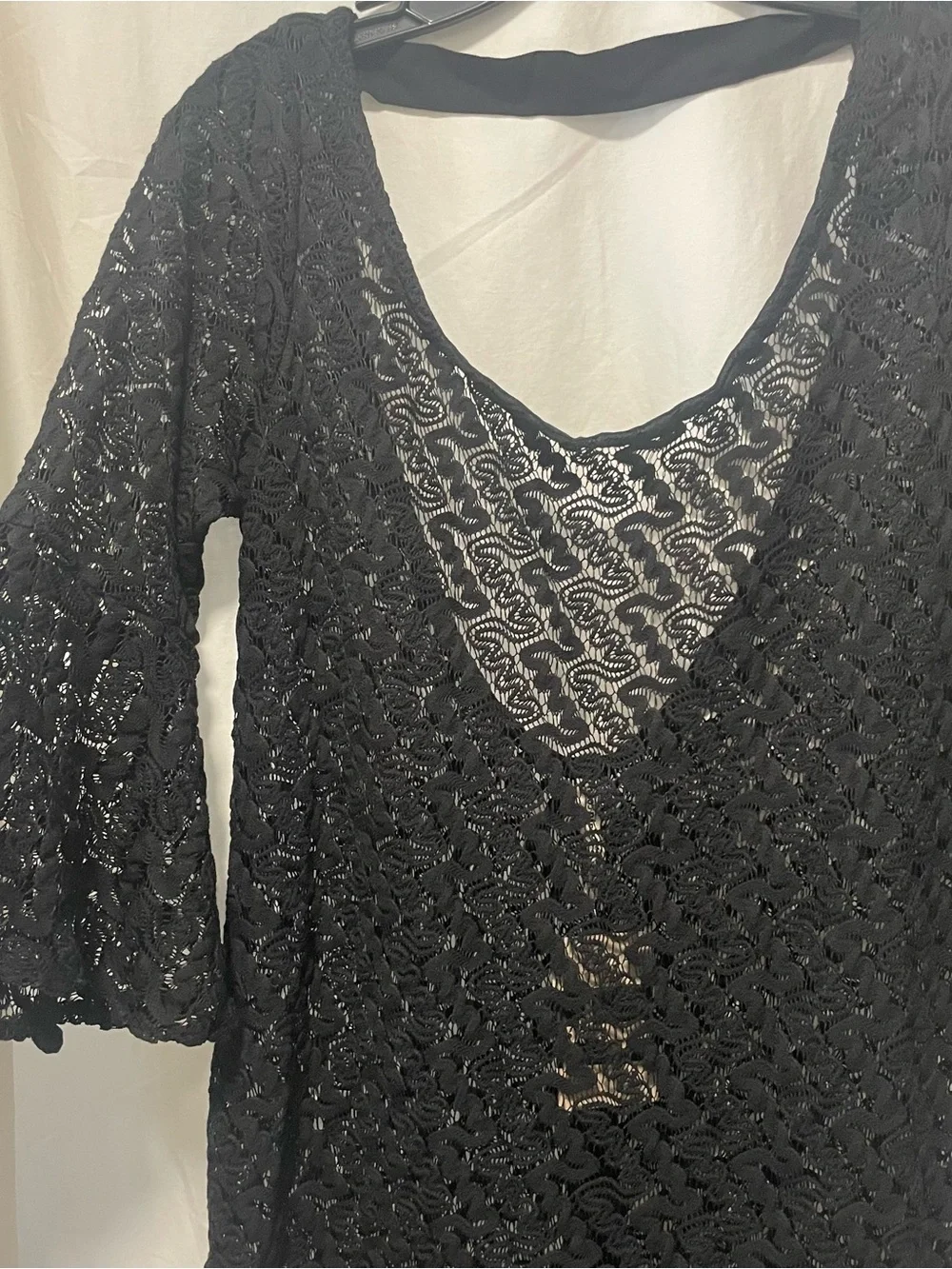 Pitaya Black Lace V-Neck Tunic